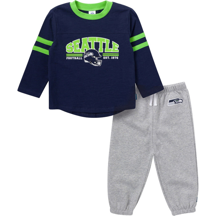 2-Piece Infant & Toddler Boys Seattle Seahawks Shirt and Sweatpant Set Outfits & Sets NFL