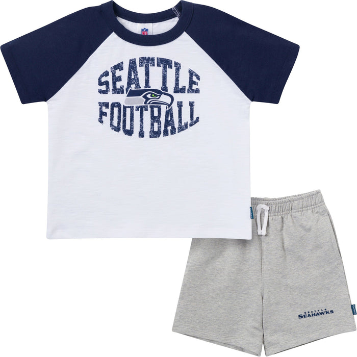 2-Piece Infant & Toddler Boys Seattle Seahawks T-Shirt and Shorts Set Outfits & Sets NFL