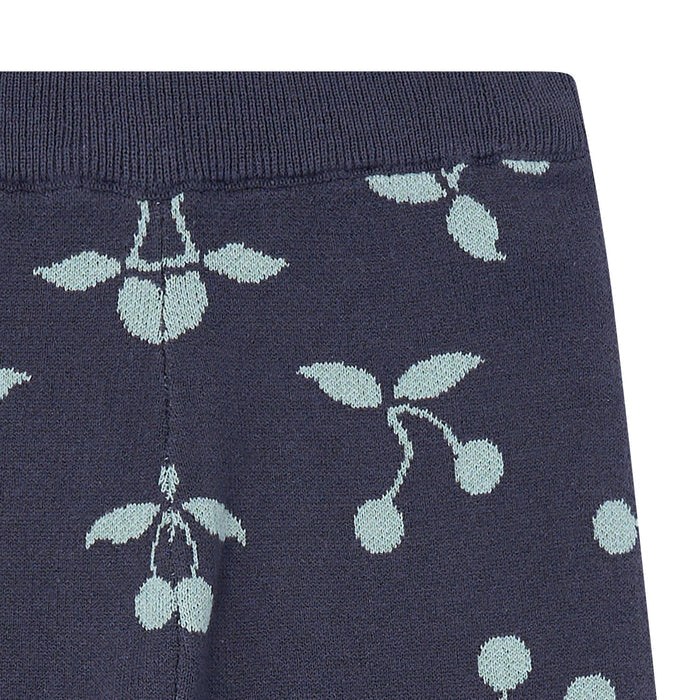 2-Piece Baby Girls Blue Fruit Jacquard Seater Knit Top and Pant Set Outfits & Sets Gerber®