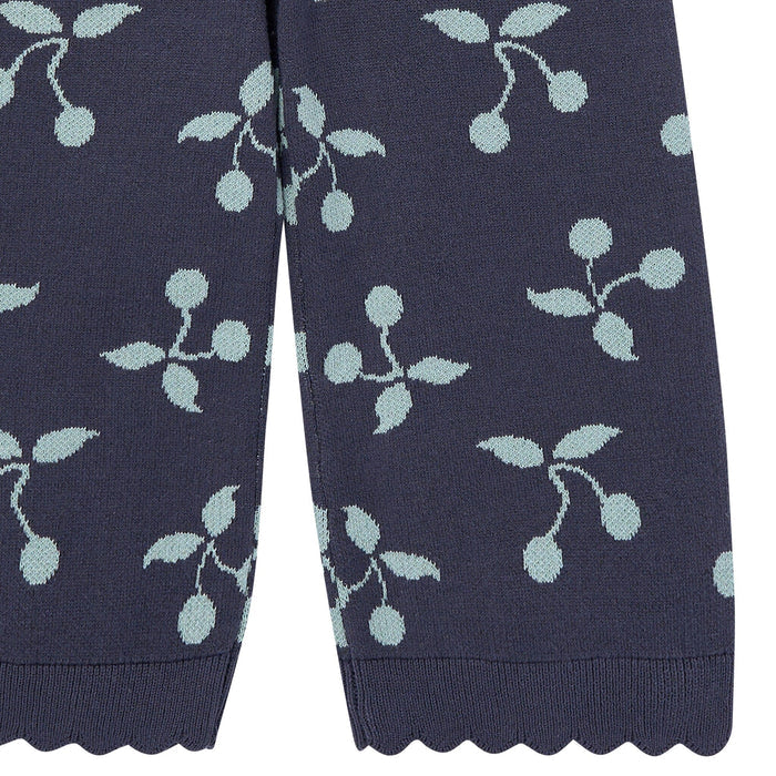 2-Piece Baby Girls Blue Fruit Jacquard Seater Knit Top and Pant Set Outfits & Sets Gerber®