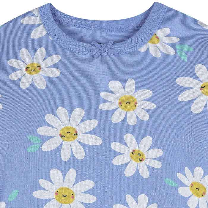 2-Piece Infant & Toddler Girls Blue Daisies Cotton Pajama Set sleepwear Gerber®