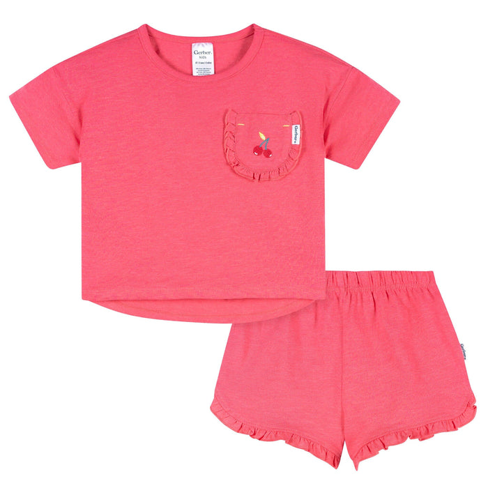 2-Piece Infant & Toddler Girls Rose Pocket Tee and Shorts Set Outfits & Sets Gerber®