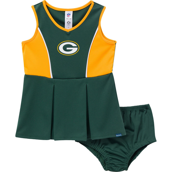 2-Piece Infant & Toddler Girls Green Bay Packers Dress and Panty Cover Set NFL NFL