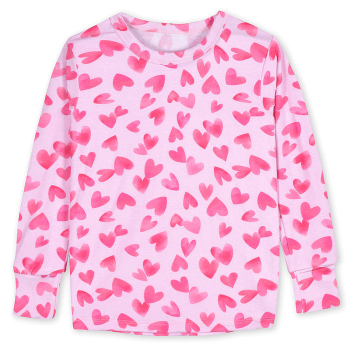 2-Piece Infant & Toddler Girls Heartfelt Buttery-Soft Viscose Made from Eucalyptus Snug Fit Pajamas