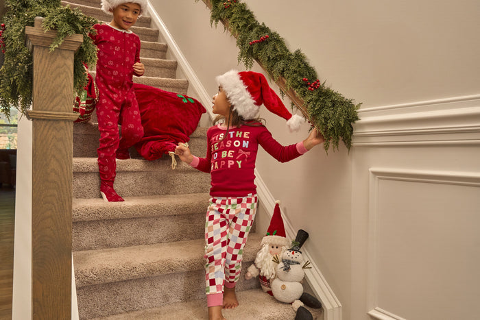 2-Piece Infant & Toddler Girls Holiday Check Snug Fit Pajama Set sleepwear Gerber®