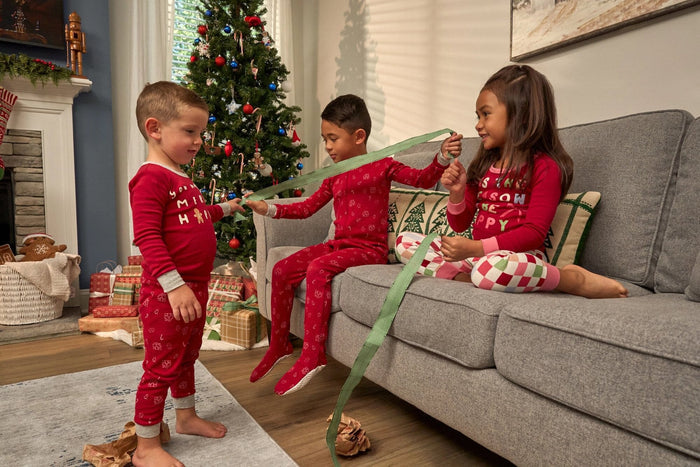2-Piece Infant & Toddler Girls Holiday Check Snug Fit Pajama Set sleepwear Gerber®