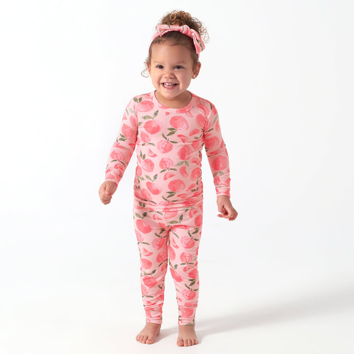 2-Piece Infant & Toddler Girls Just Peachy Buttery-Soft Viscose Made from Eucalyptus Snug Fit Pajamas