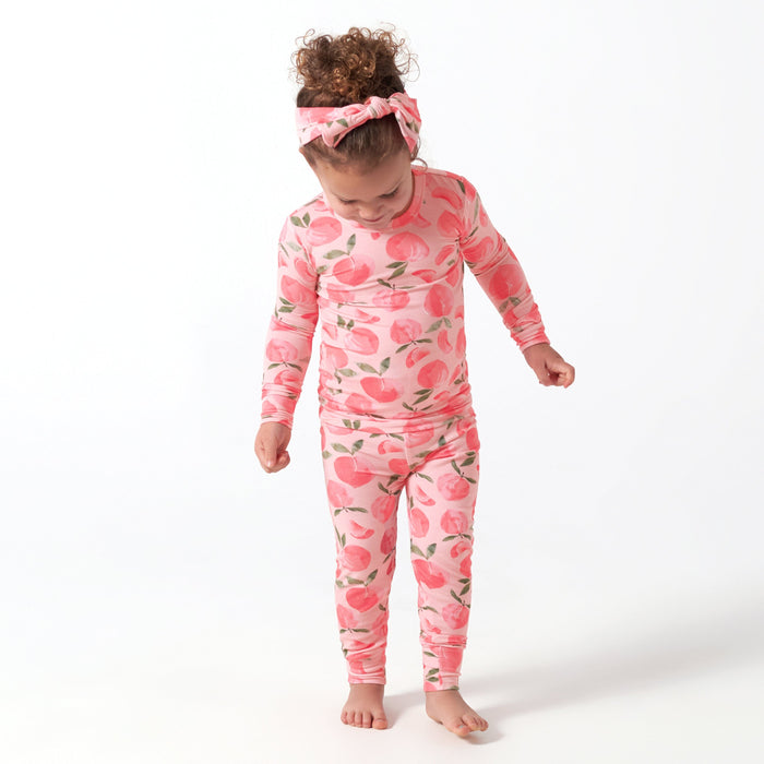 2-Piece Infant & Toddler Girls Just Peachy Buttery-Soft Viscose Made from Eucalyptus Snug Fit Pajamas