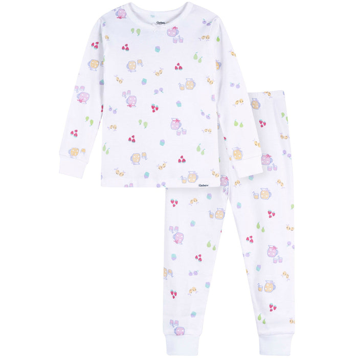 2-Piece Infant & Toddler Girls Lemonade Cotton Pajama Set sleepwear Gerber®