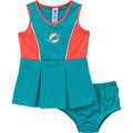 2-Piece Infant & Toddler Girls Miami Dolphins Dress and Panty Cover Set Dresses NFL