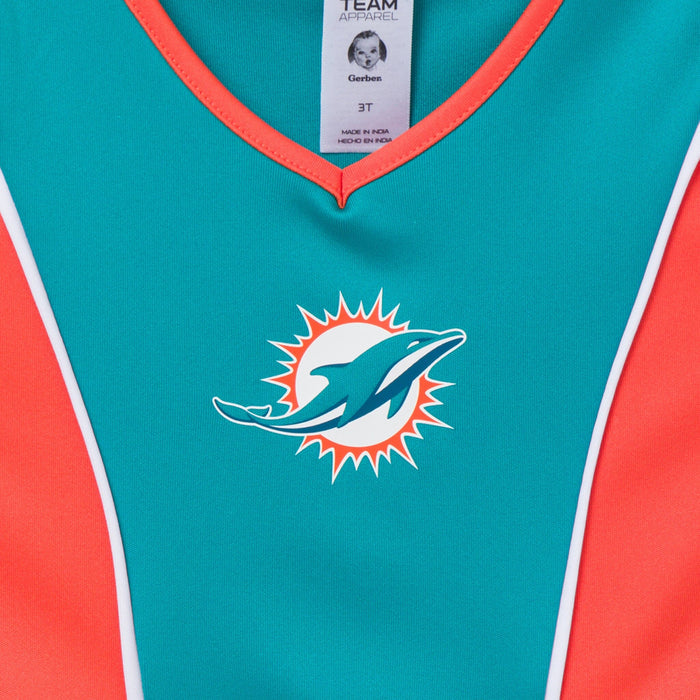 2-Piece Infant & Toddler Girls Miami Dolphins Dress and Panty Cover Set Dresses NFL