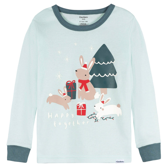 2-Piece Infant & Toddler Girls Mistletoe Snug Fitting Pajama Set Sleepwear Gerber®