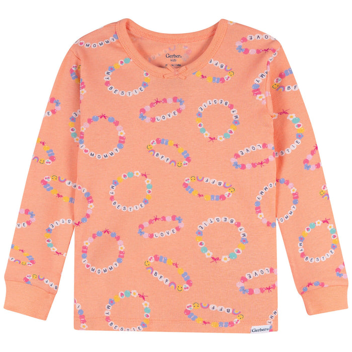 2-Piece Infant & Toddler Girls Peach Bracelets Cotton Pajama Set sleepwear Gerber®