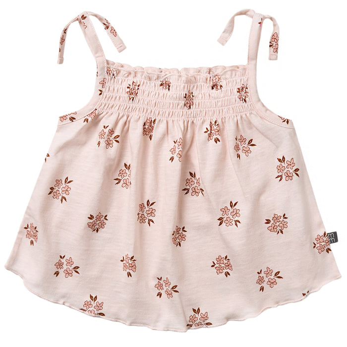 2-Piece Infant & Toddler Girls Rose Floral Smocked Sleeveless Top & Wide Leg Shorts Bundle outfits Modern Moments™ by Gerber®