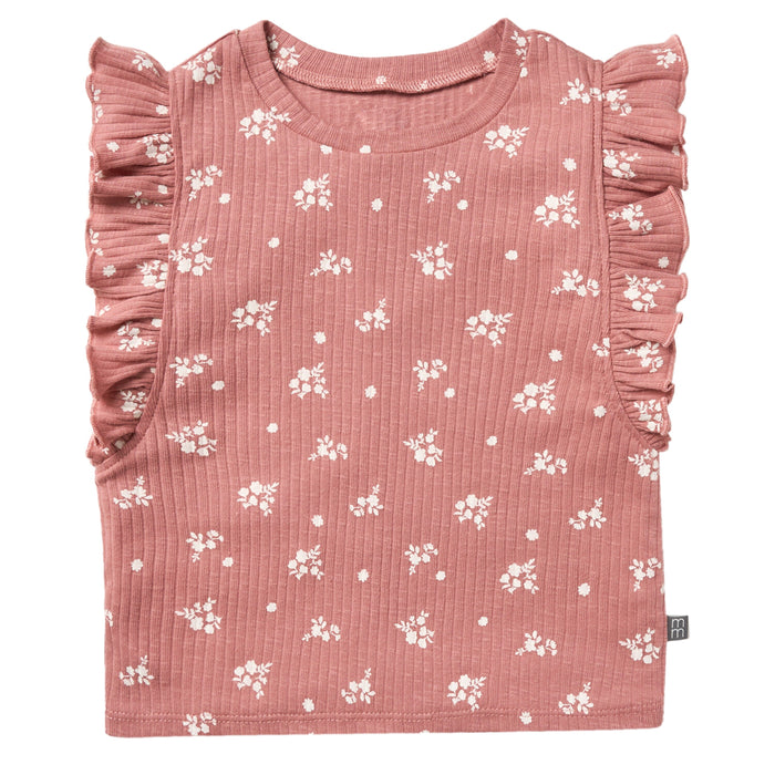 2-Pack Medium Rose Ruffled Sleeveless Top & Wide Leg Shorts Bundle outfits Gerber Childrenswear