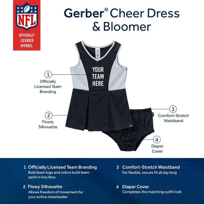 2-Piece Infant & Toddler Girls Seattle Seahawks Cheer Dress Set NFL NFL
