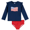 2-Piece Baby & Toddler Girls Usa Flag Rashguard and Bottoms Swimwear Gerber®