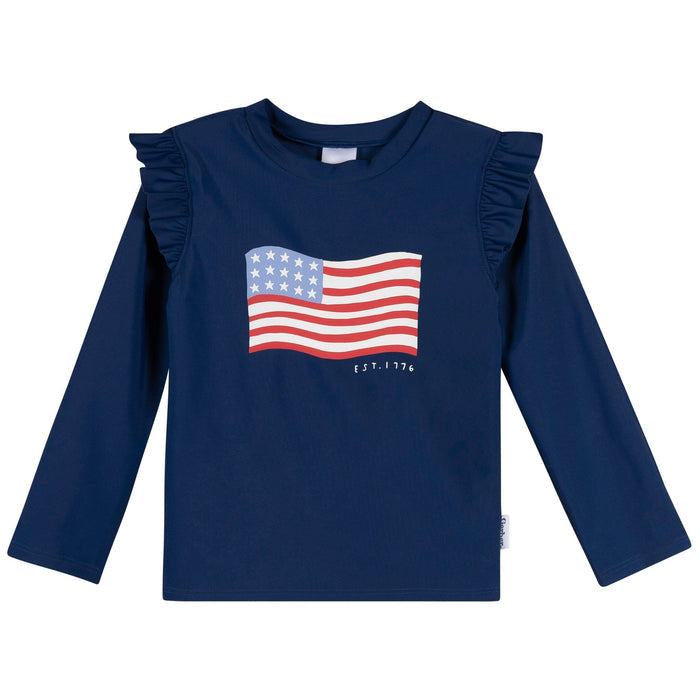 2-Piece Baby & Toddler Girls Usa Flag Rashguard and Bottoms Swimwear Gerber®