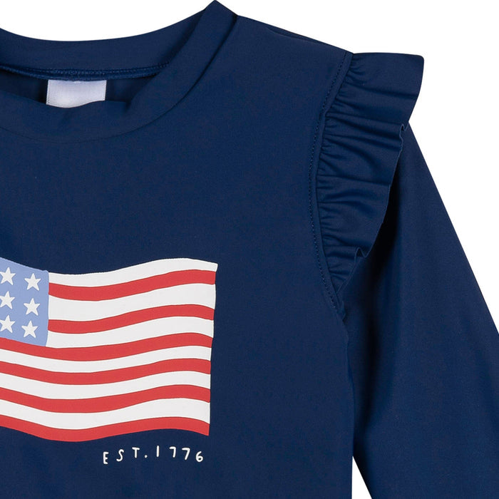 2-Piece Baby & Toddler Girls Usa Flag Rashguard and Bottoms Swimwear Gerber®