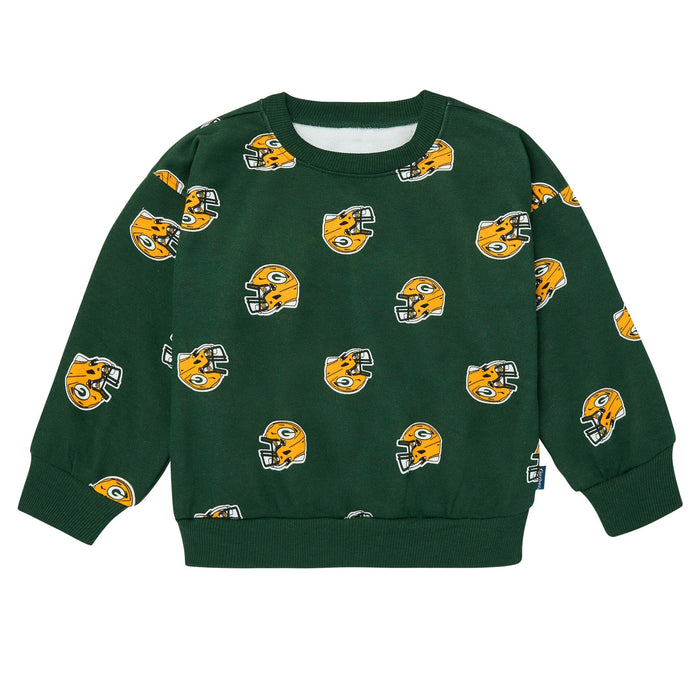 2-Piece Infant & Toddler Neutral Green Bay Packers Sweatshirt and Pant Set Outfits & Sets NFL