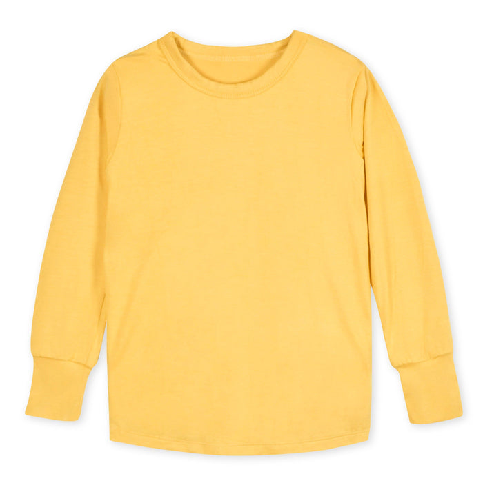 2-Piece Infant & Toddler Yolk Yellow Buttery-Soft Viscose Made from Eucalyptus Snug Fit Pajamas