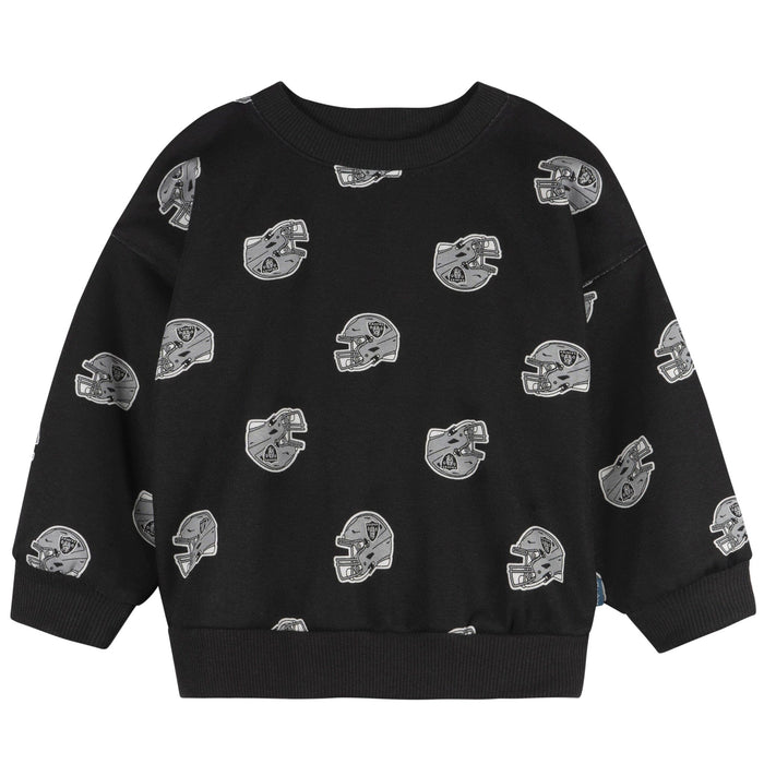 2-Piece Infant & Toddler Neutral Las Vegas Raiders Sweatshirt and Pant Set Outfits & Sets NFL