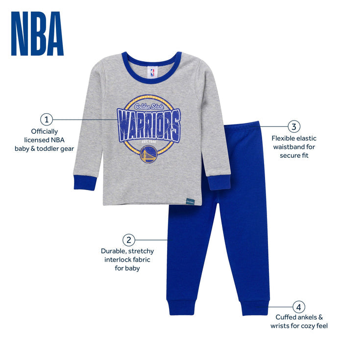 2-Piece Infant & Toddler Neutral Golden State Warriors Snug Fit Pajamas Sleepwear Gerber®