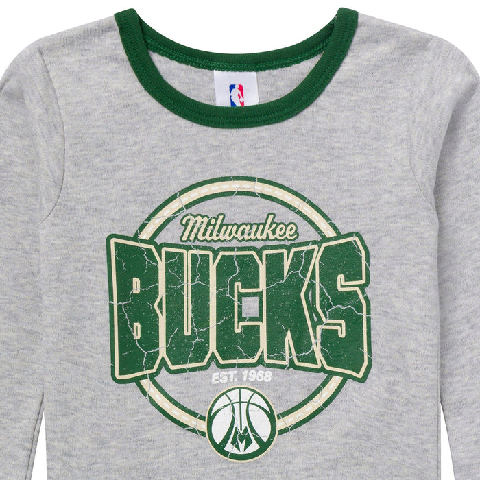 2-Piece Infant & Toddler Neutral Milwaukee Bucks Snug Fit Pajamas Sleepwear Gerber®
