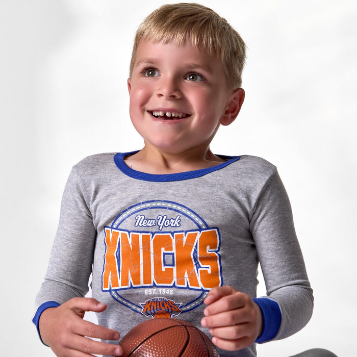 2-Piece Infant & Toddler Neutral New York Knicks Snug Fit Pajamas NBA NBA®
