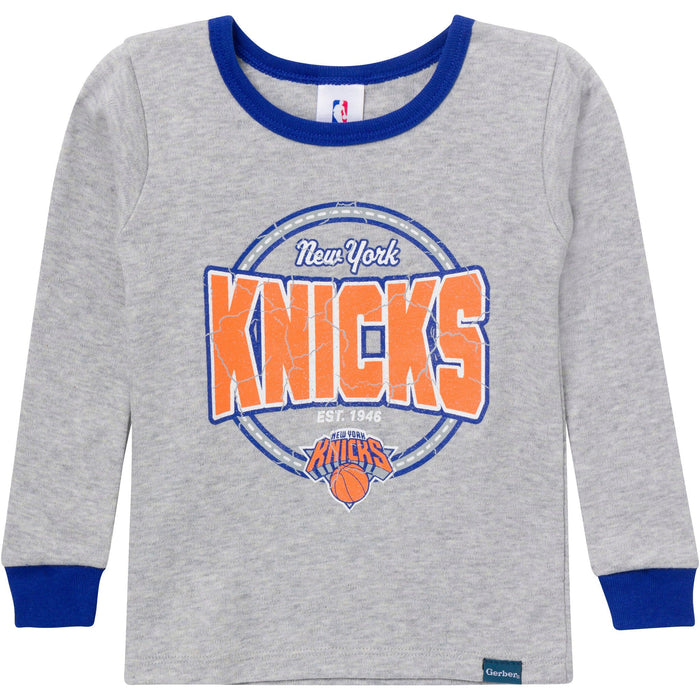 2-Piece Infant & Toddler Neutral New York Knicks Snug Fit Pajamas Sleepwear Gerber®