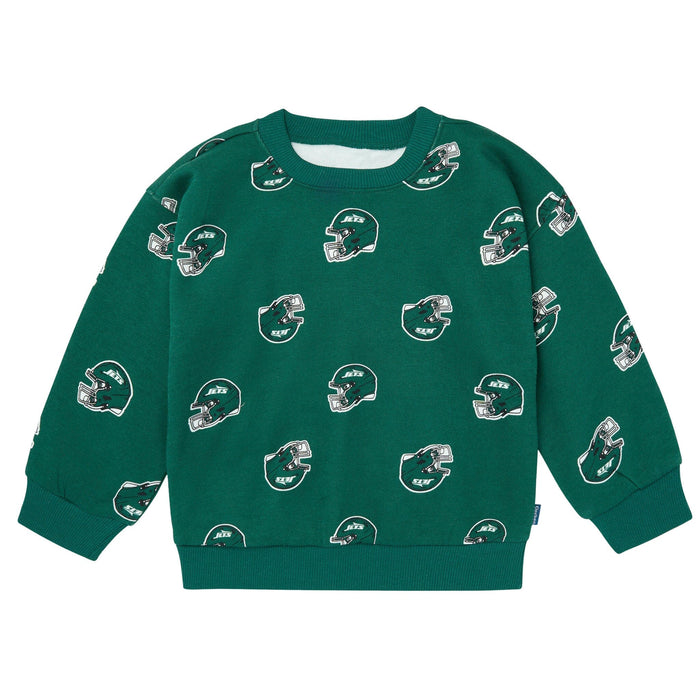 2-Piece Infant & Toddler Neutral New York Jets Sweatshirt and Pant Set Outfits & Sets NFL