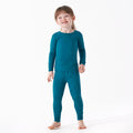 2-Piece Infant & Toddler Teal Buttery-Soft Viscose Made from Eucalyptus Snug Fit Pajamas