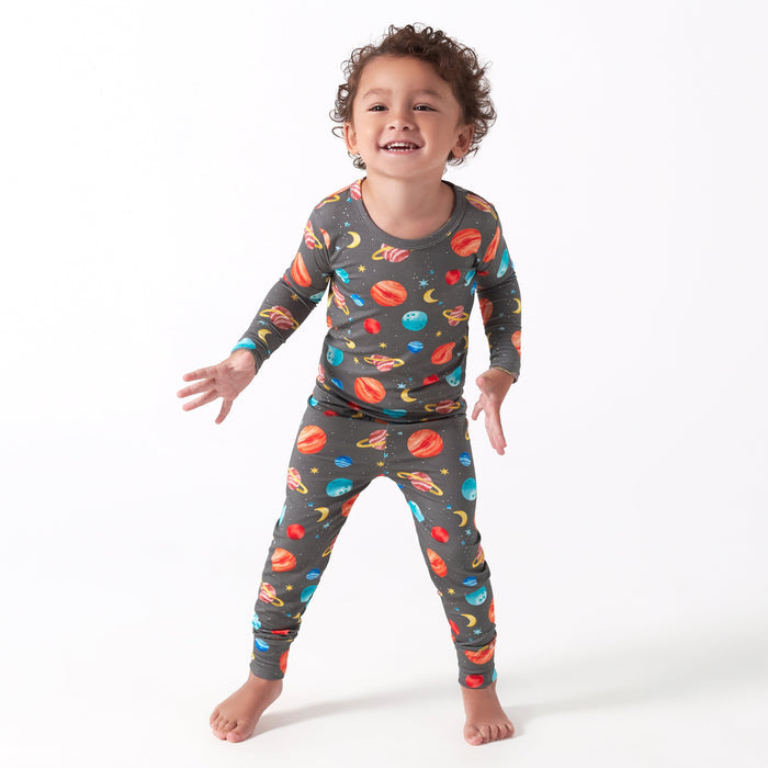 2-Piece Infant & Toddler Outer Space Buttery-Soft Viscose Made from Eucalyptus Snug Fit Pajamas