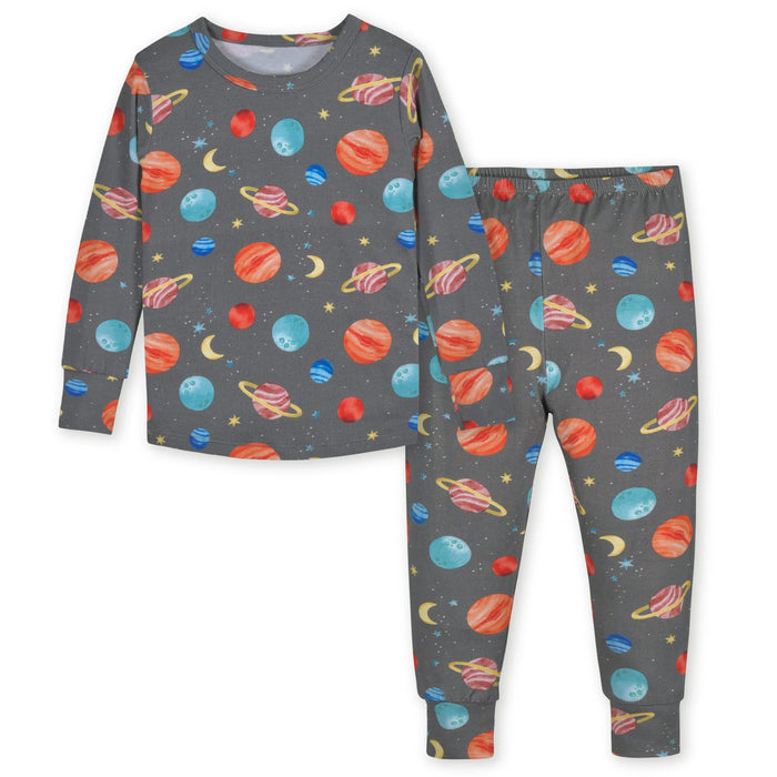 2-Piece Infant & Toddler Outer Space Buttery-Soft Viscose Made from Eucalyptus Snug Fit Pajamas