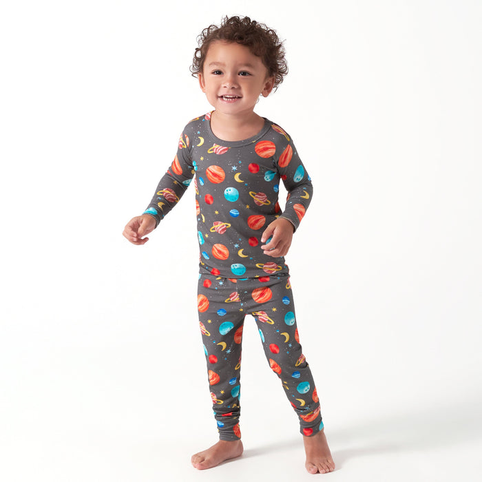 2-Piece Infant & Toddler Outer Space Buttery-Soft Viscose Made from Eucalyptus Snug Fit Pajamas