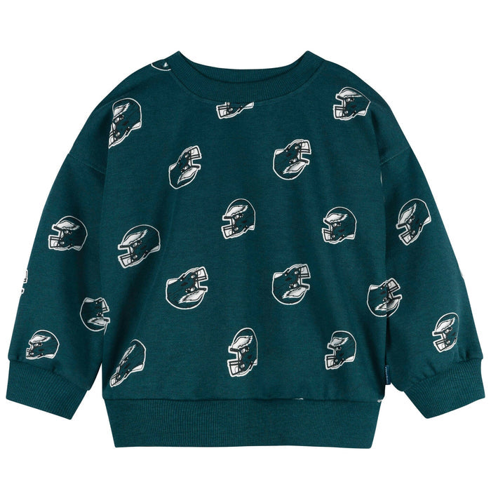 2-Piece Infant & Toddler Neutral Philidelphia Eagles Sweatshirt and Pant Set Outfits & Sets NFL