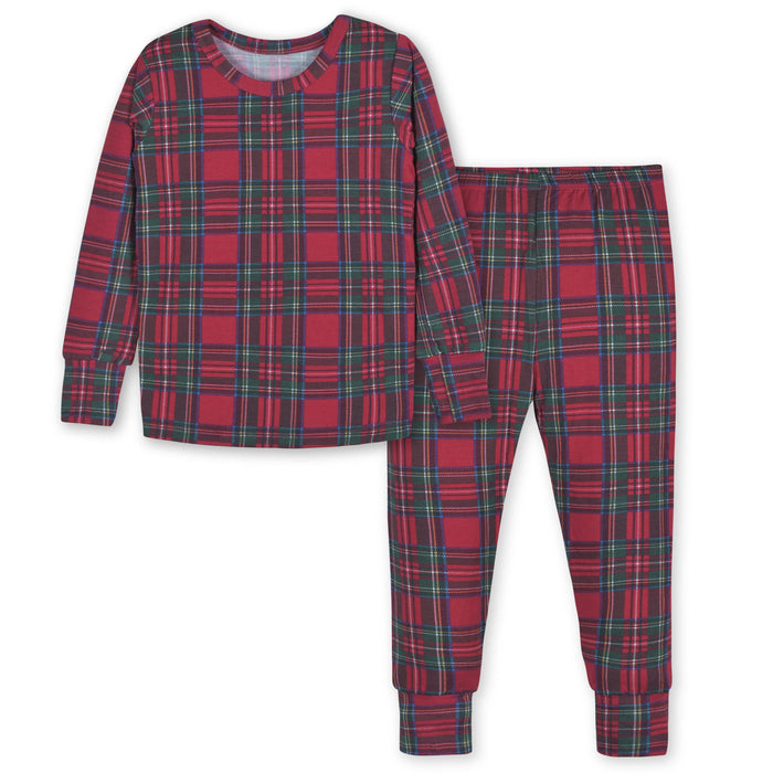 2-Piece Infant & Toddler Stewart Plaid Buttery-Soft Viscose Made from Eucalyptus Snug Fit Pajamas