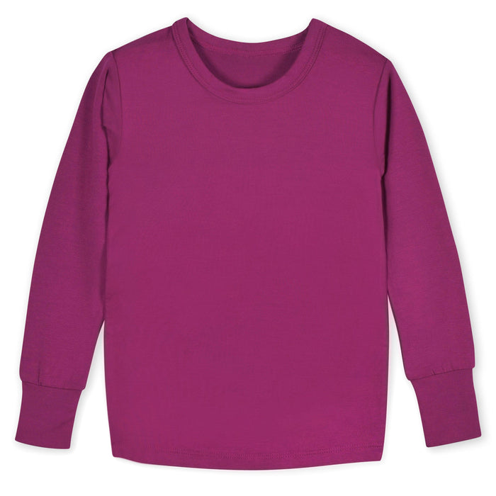 2-Piece Infant & Toddler Wine Buttery-Soft Viscose Made from Eucalyptus Snug Fit Pajamas