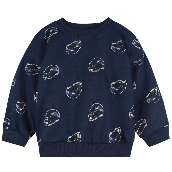 2-Piece Infant & Toddler Neutral Seattle Seahawks Sweatshirt and Pant Set Outfits & Sets NFL
