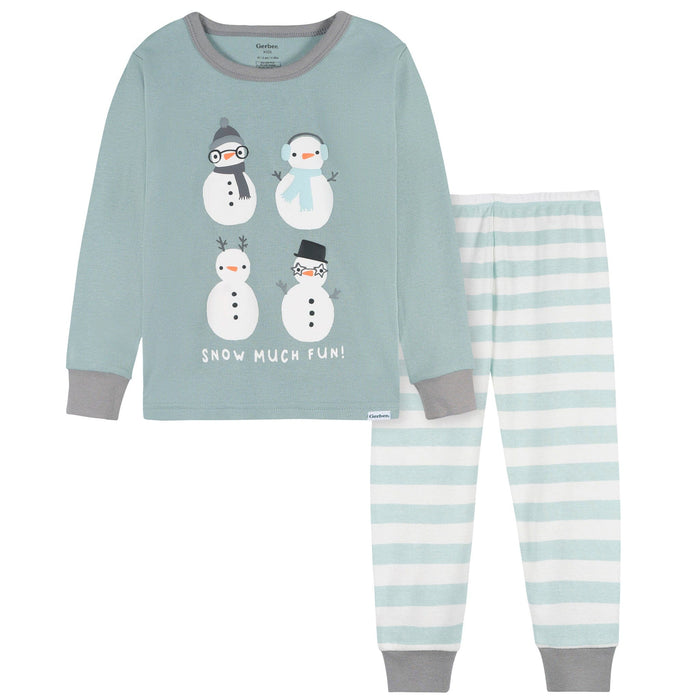 2-Piece Infant & Toddler Boys Blue Stripe Snug Fitting Pajama Set Sleepwear Gerber®