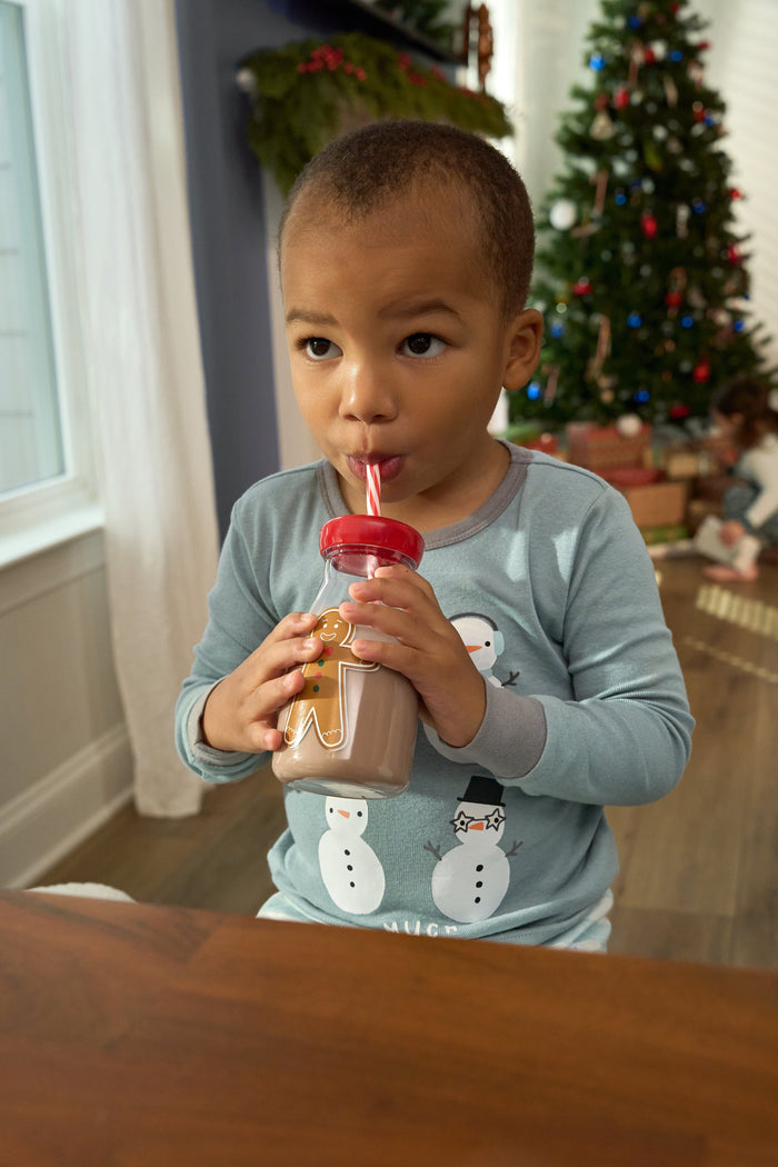 2-Piece Infant & Toddler Snowman Stripe Snug Fit Pajama Set sleepwear Gerber®