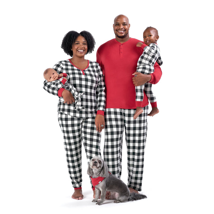 2-Piece Men's Buffalo Plaid Pajama Set