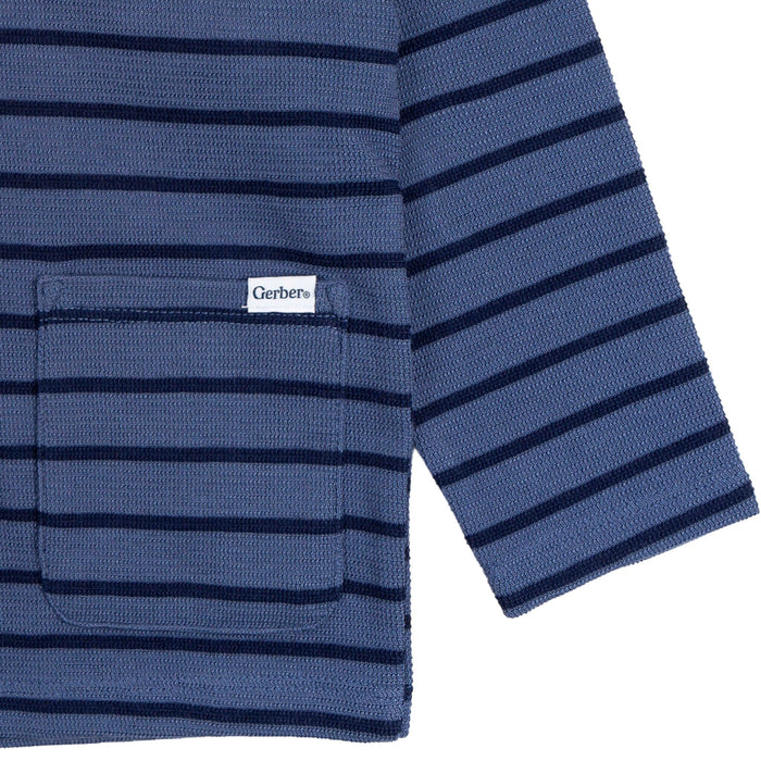 2-Piece Toddler Boys Blue Stripe Long Sleeve Top & Jogger Set outfits Gerber®