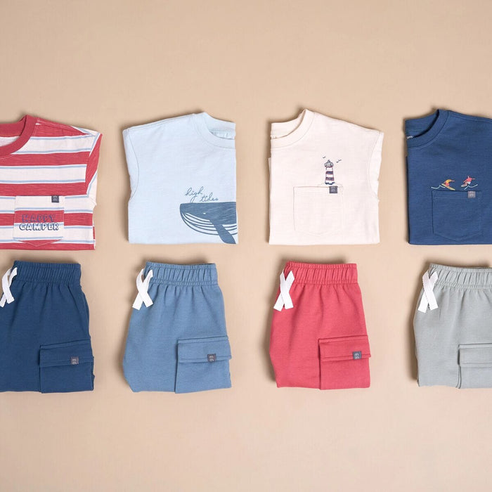 2-Piece Toddler Boys Lighthouse Top and Cargo Shorts Set outfits Modern Moments™ by Gerber®