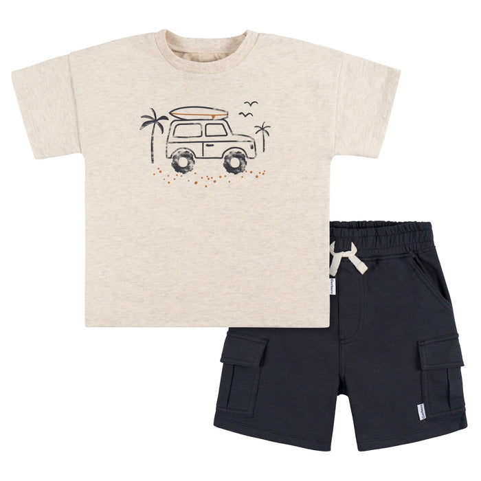 2-Piece Toddler Boys Surf Life Shirt & Shorts Set