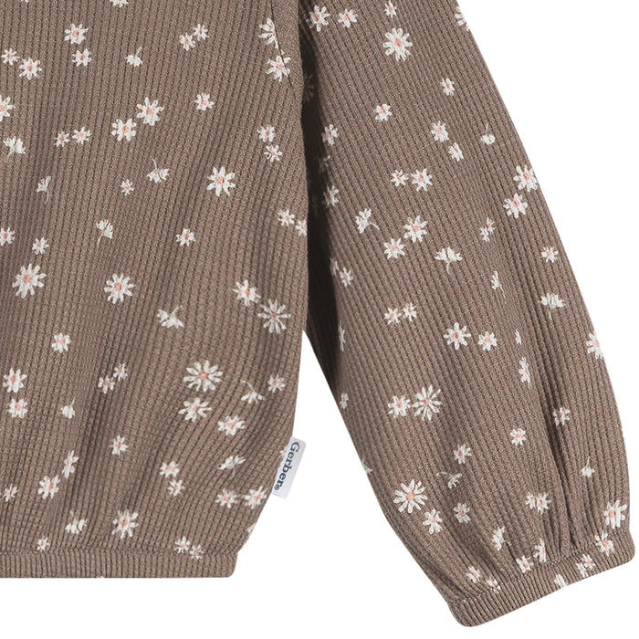 2-Piece Toddler Girls Brown Daisies Top and Legging Set Outfits & Sets Gerber®