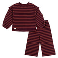 2-Piece Toddler Girls Fig Stripe Long Sleeve Top & Wide Leg Pant Set outfits Gerber®