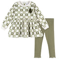 2-Piece Toddler Girls Green Christmas Dress and Legging Set Dresses Gerber®