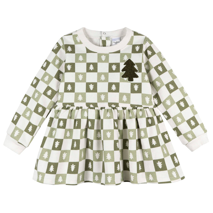 2-Piece Toddler Girls Green Christmas Dress and Legging Set Dresses Gerber®