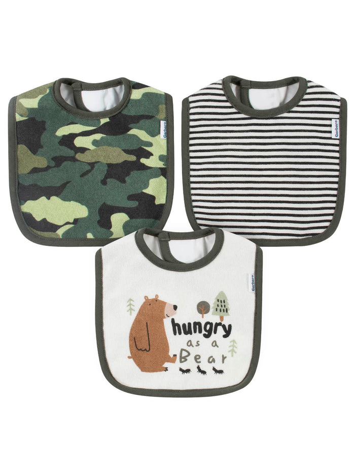 21-Piece Baby Boys Bear Terry Bib, Burpcloth, Mittens, Cap and Bootie Sock Set-Gerber Childrenswear